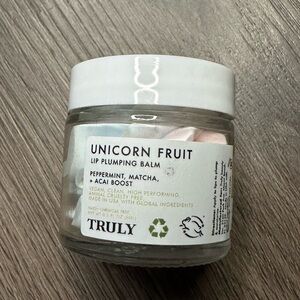 Truly Unicorn Fruit Lip Plumping Balm 1 Oz! Infused with Peppermint, Shea Butter